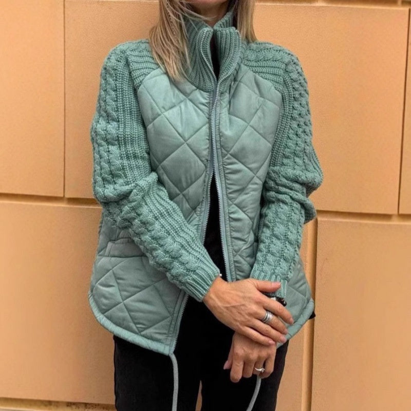 Veste matelassée avec manches tricotées
