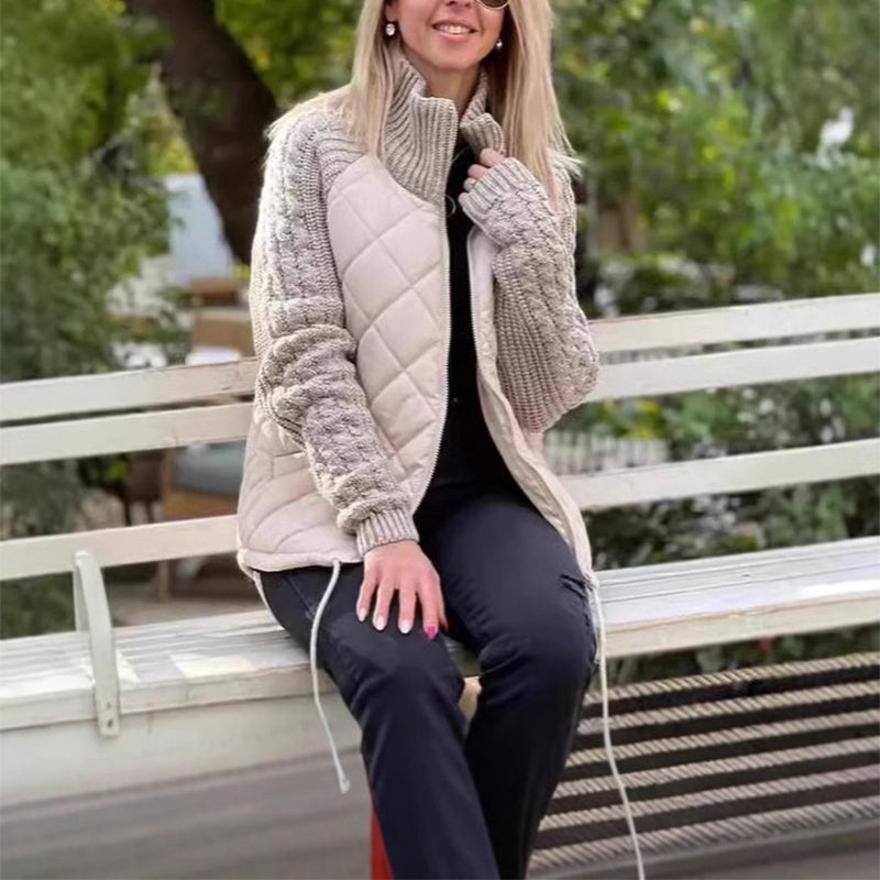 Veste matelassée avec manches tricotées