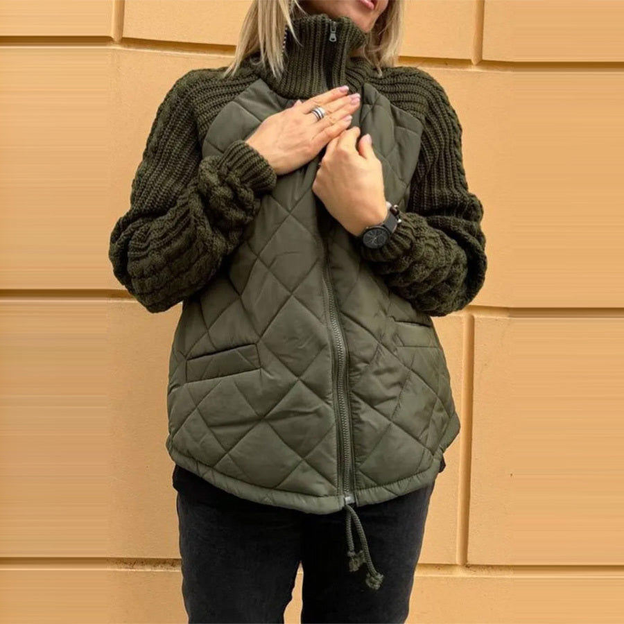 Veste matelassée avec manches tricotées