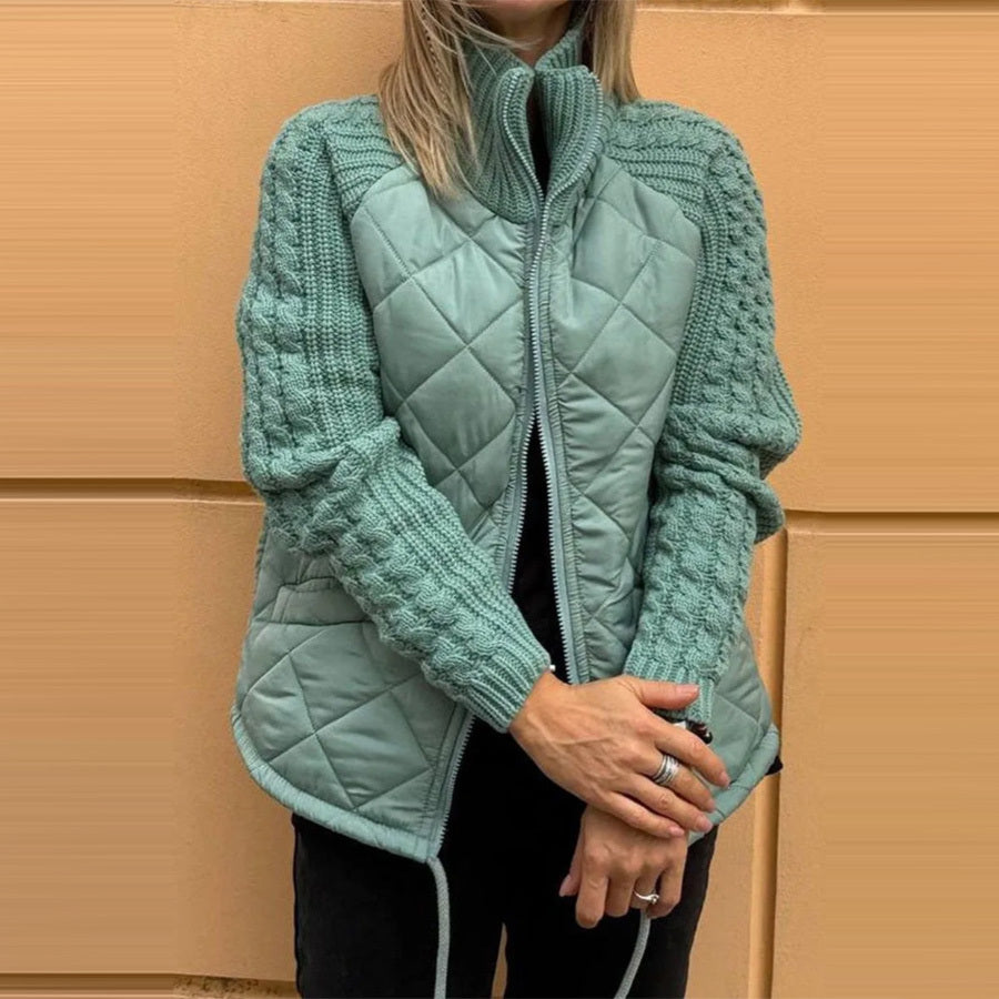 Veste matelassée avec manches tricotées