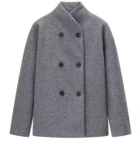 Veste Oversize Chic à Double Boutonnage