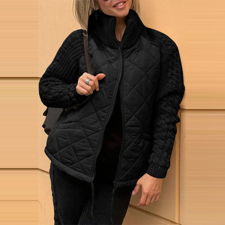 Veste matelassée avec manches tricotées