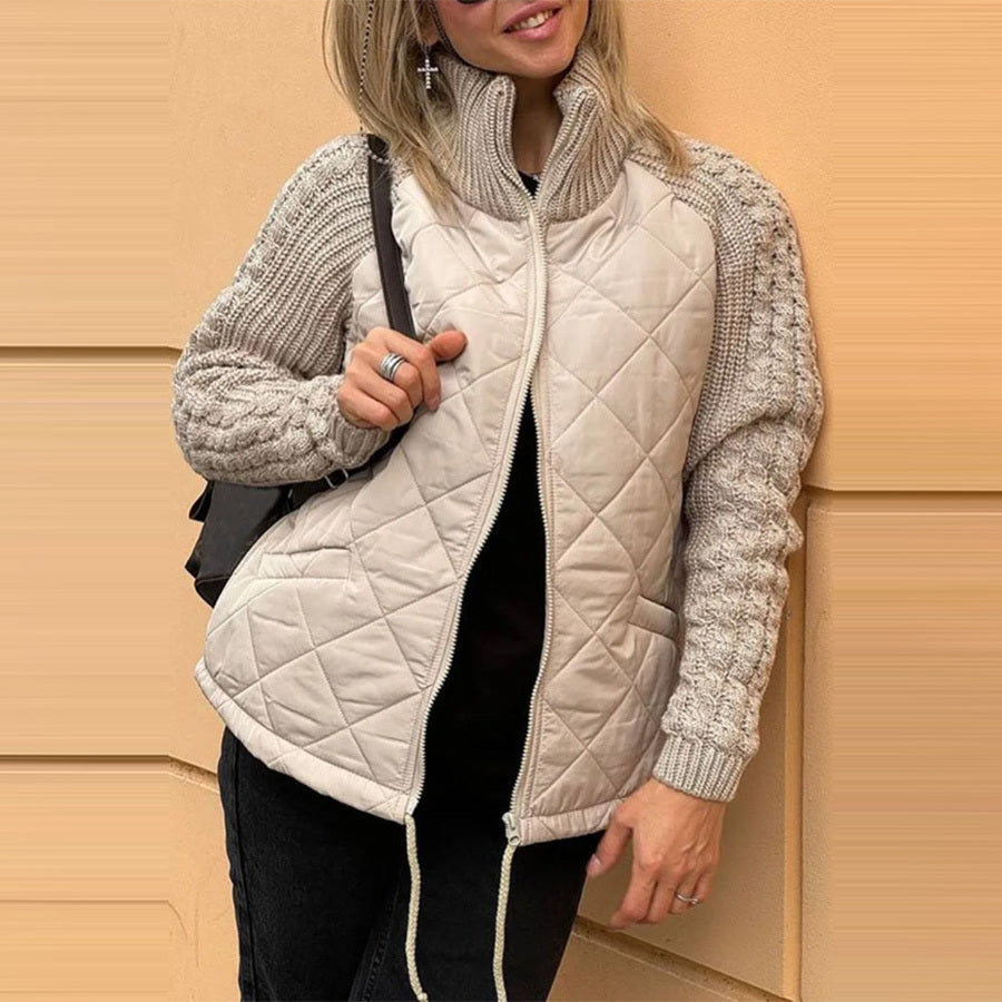 Veste matelassée avec manches tricotées