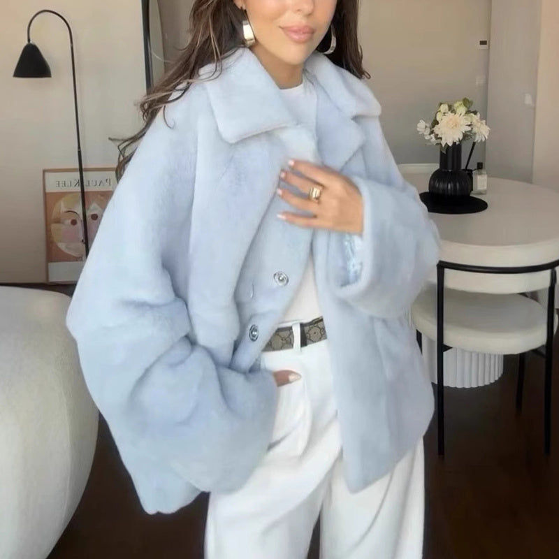 Veste Effet Fourrure Douce