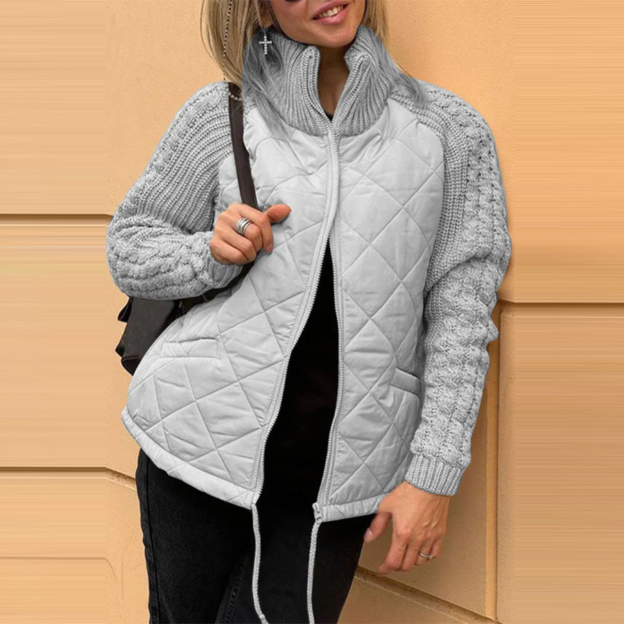 Veste matelassée avec manches tricotées
