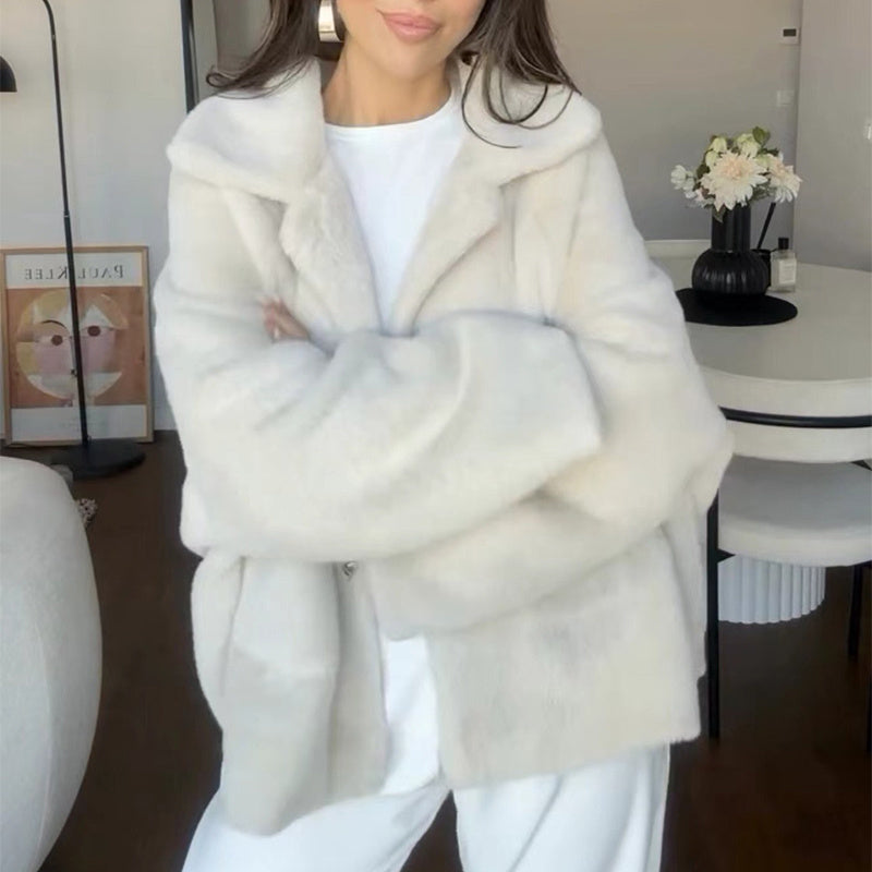 Veste Effet Fourrure Douce