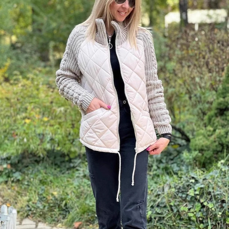 Veste matelassée avec manches tricotées