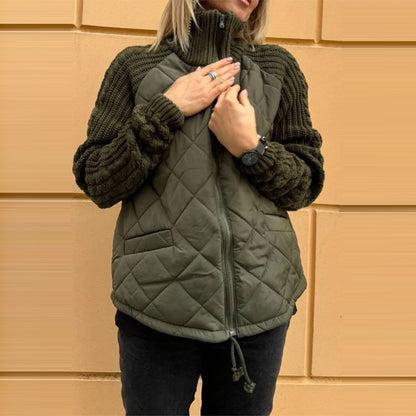 Veste matelassée avec manches tricotées