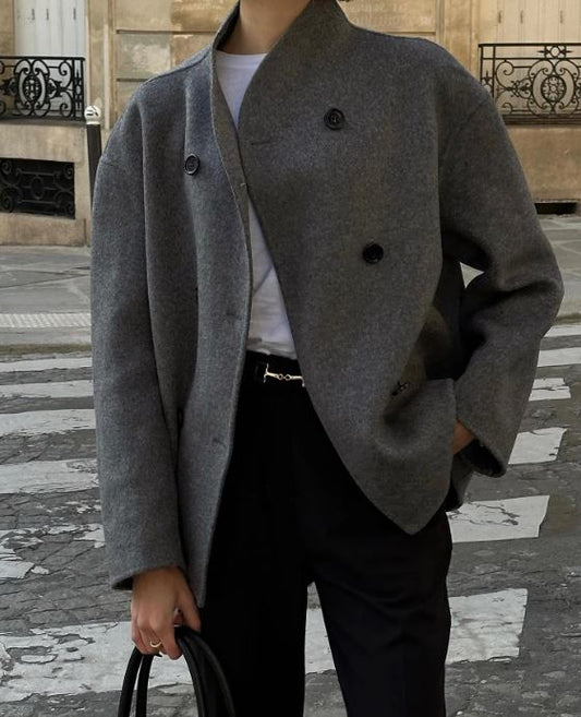 Veste Oversize Chic à Double Boutonnage