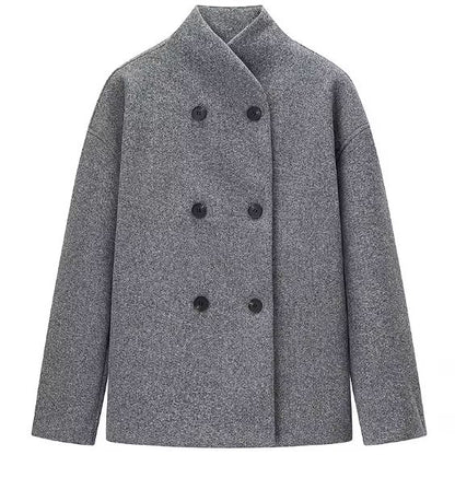 Veste Oversize Chic à Double Boutonnage